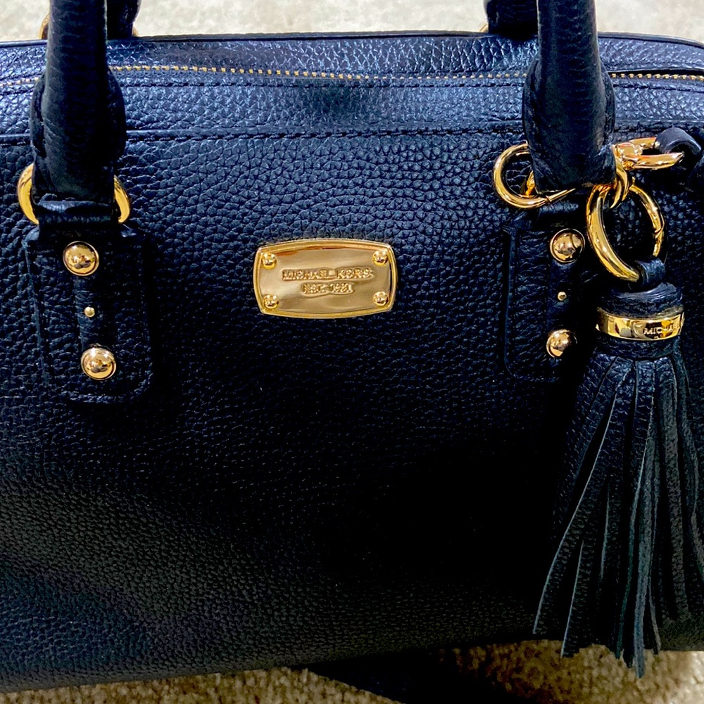 NEW Michael Kors black pebble leather shoulder bag, handle tote - Picture 2 of 6